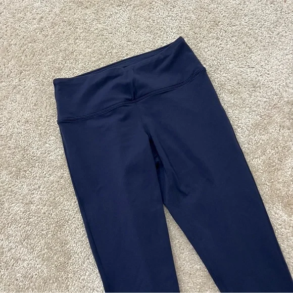 prAna Capri Yoga Active Pants Leggings Navy Blue Size Medium Gym, - Picture 3 of 15